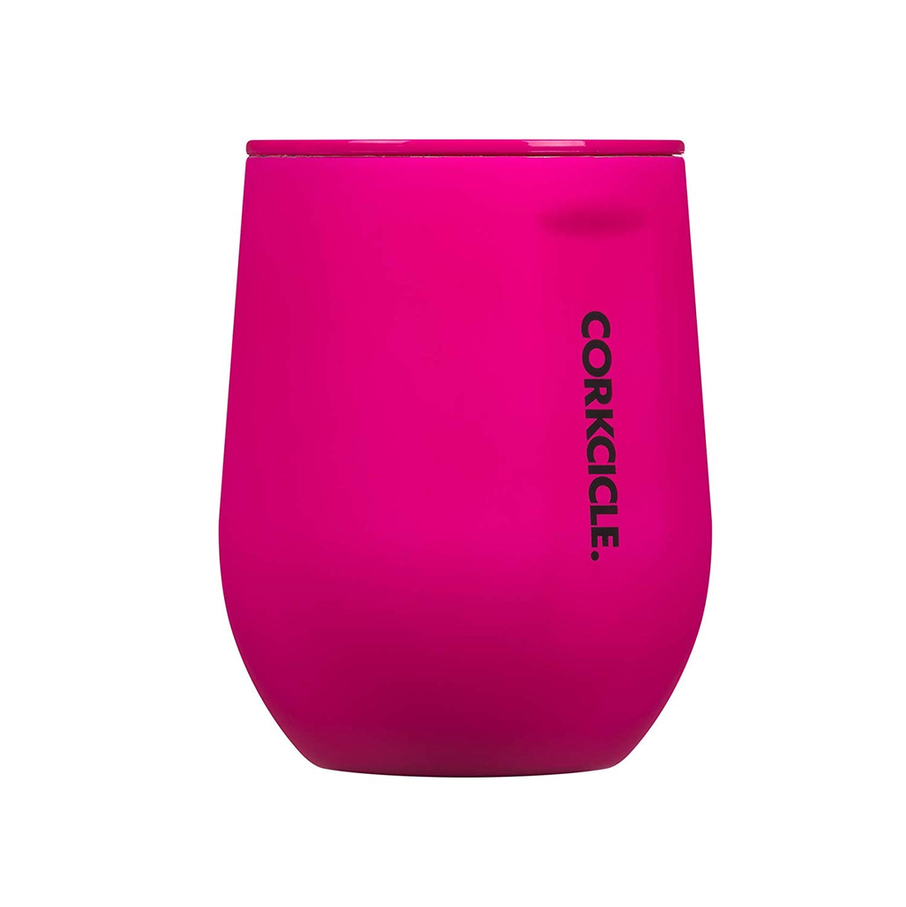 Corkcicle 12 oz. Stemless Neon Lights Pink Stemless