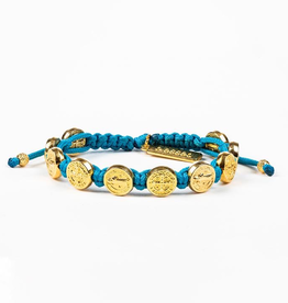 Benedictine Blessing Bracelet - Gold & Turquoise