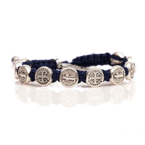 Benedictine Blessing Bracelet - Gold Medals & Navy