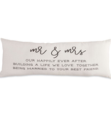 Mud Pie Mr. & Mrs. Definition Pillow
