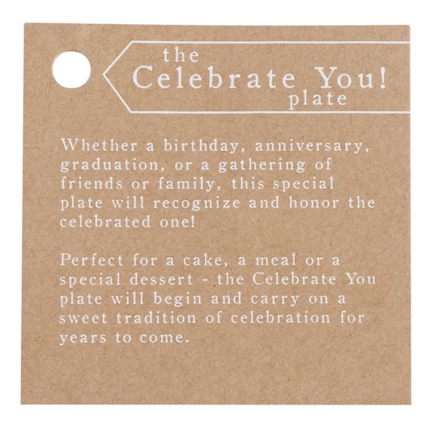 Mud Pie "Celebrate You" Plate