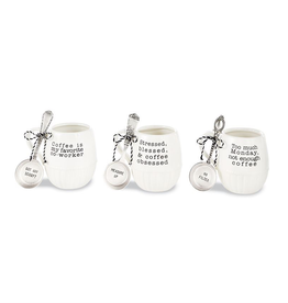 Mud Pie "Stressed, Blessed, Coffee" Mug Set