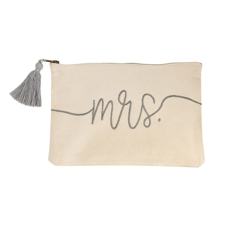 Mud Pie "Mrs." Canvas Pouch