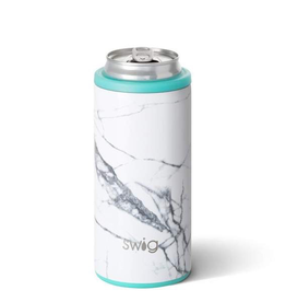 Swig 12oz Skinny Can Cooler - Marble Slab