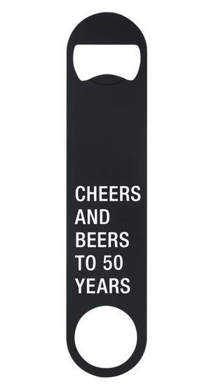 About Face Designs - Cheers to 50 Years Bottle Opener