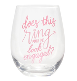 About Face Designs - Engaged Wine Glass
