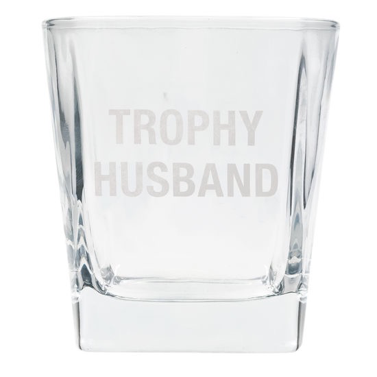 About Face Designs - Trophy Husband Rocks Glass