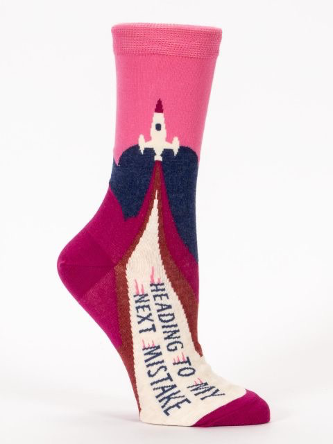 Blue Q - "Heading to My Next Mistake" Women's Socks