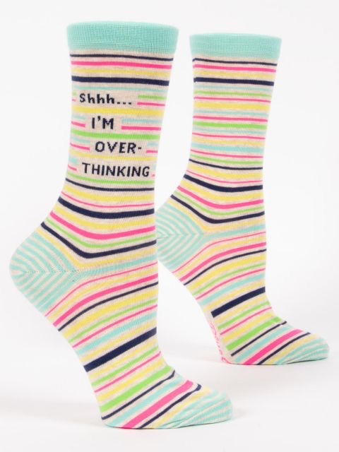 Blue Q - "Shhh I'm Overthinking" Women's Socks