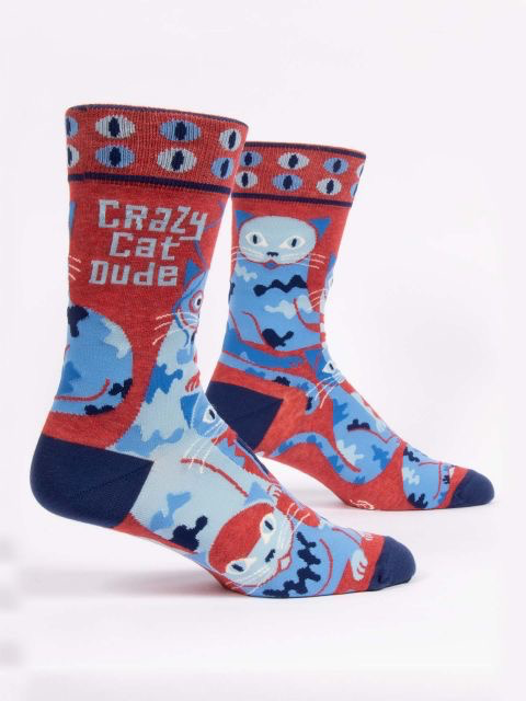 Blue Q - "Crazy Cat Dude" Men's Socks