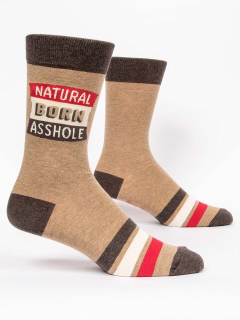 Blue Q - "Natural Born Asshole" Men's Socks