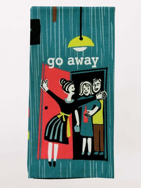 Blue Q - "Go Away" Dish Towel