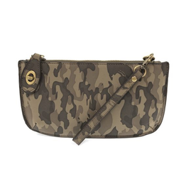 Joy Susan - Grey Camo Crossbody Wristlet Clutch