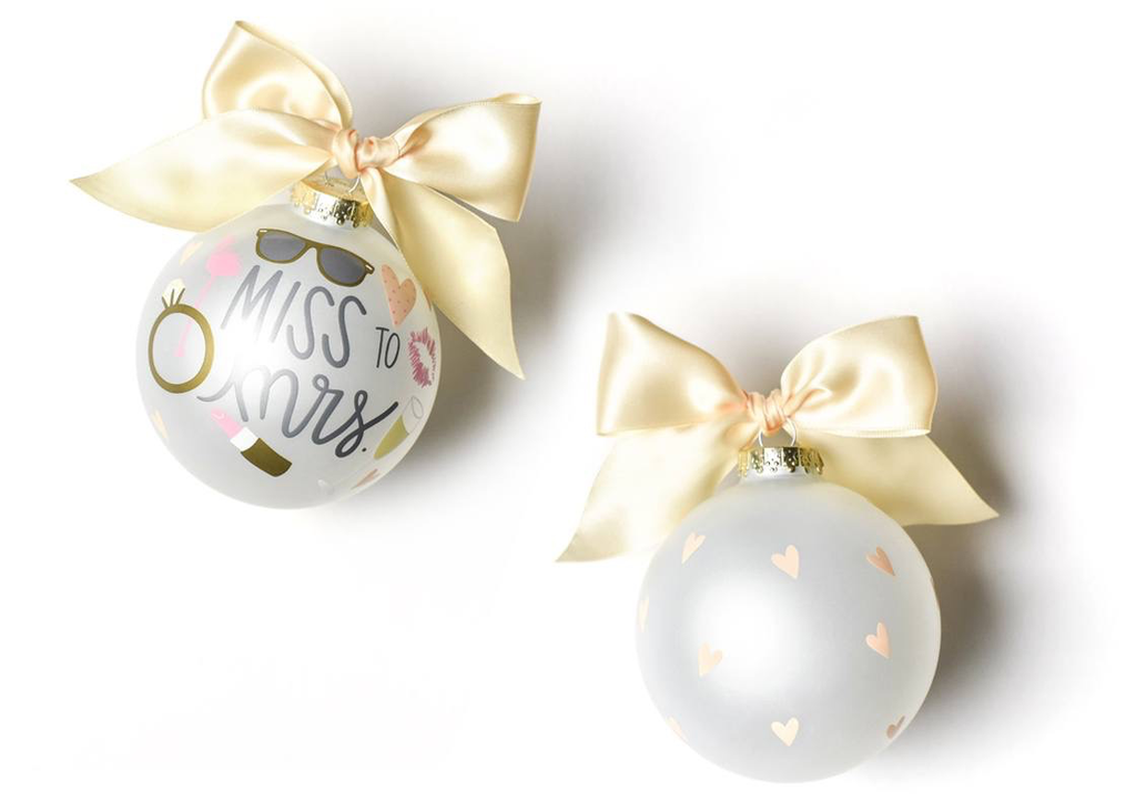 Coton Colors: Miss To Mrs. Glass Ornament