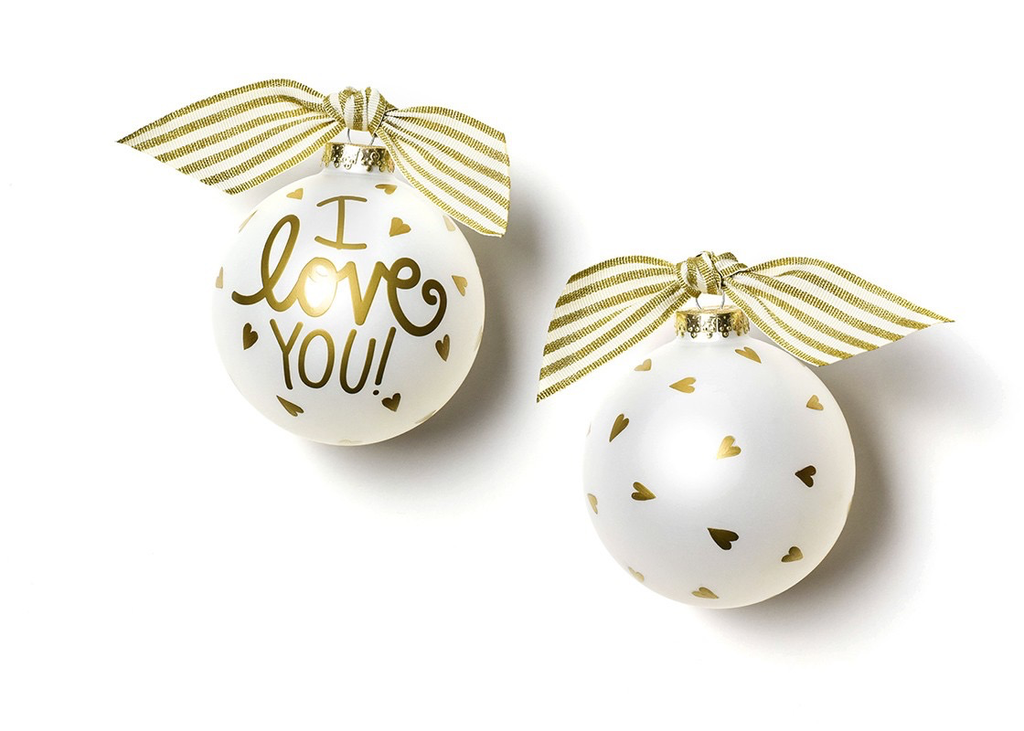 Coton Colors: I Love You Glass Ornament