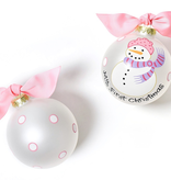 Coton Colors: My First Ornament Snowman Girl Glass Ornament