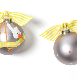 Coton Colors: Stork We’re Expecting Glass Ornament
