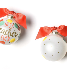 Coton Colors: Best Teacher Ever Glass Ornament