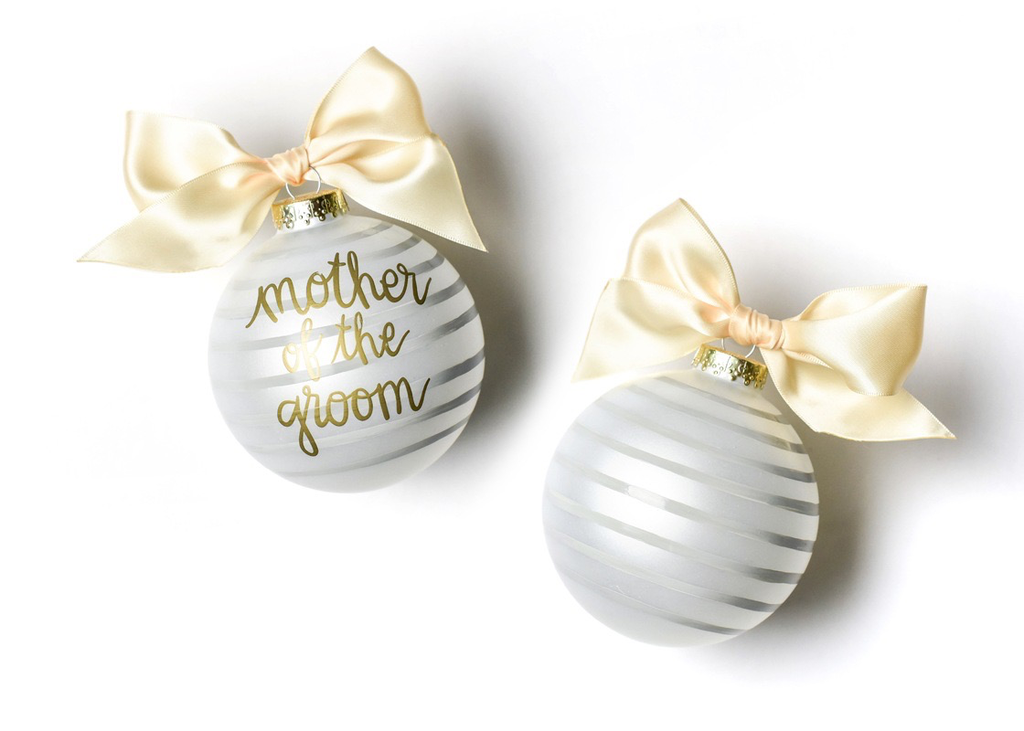 Coton Colors: Stripe Mother of the Groom Glass Ornament