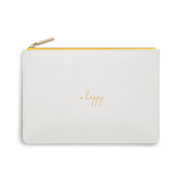 Katie Loxton Colour Pop Perfect Pouch - Be Happy - White