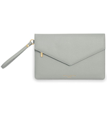 Katie Loxton ESME Envelope Clutch: Be Happy - Grey