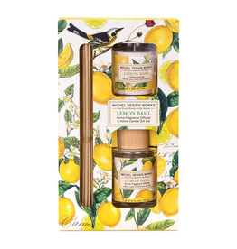 Michel Design Works - Home Fragrance Diffuser & Candle Gift Set/Lemon Basil