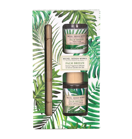 Michel Design Works - Home Fragrance Diffuser & Candle Gift Set/Palm Breeze