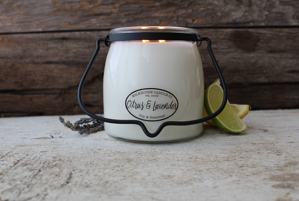 Butter Jar 16 oz:  Citrus & Lavender