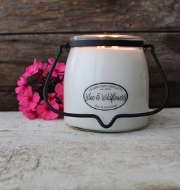 Butter Jar 16 oz:  Lilac & Wildflowers