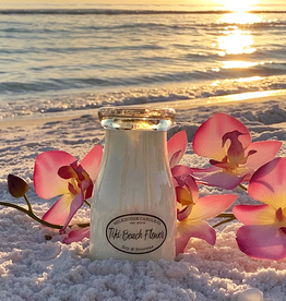 Milk Bottle:  Tiki Beach Flower