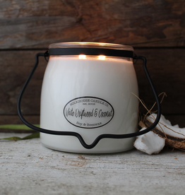 Butter Jar 16 oz:  White Driftwood & Coconut
