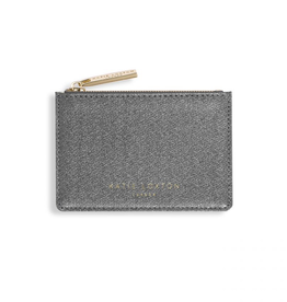 Katie Loxton Alexa Metallic Card Holder - Charcoal Shimmer