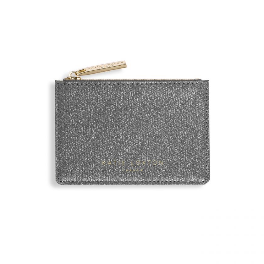 Katie Loxton Alexa Metallic Card Holder - Charcoal Shimmer