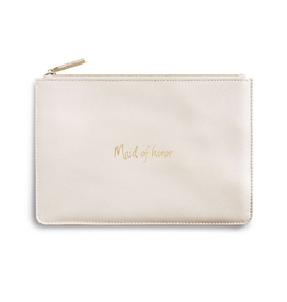 Katie Loxton The Perfect Pouch - Maid of Honor - Metallic White