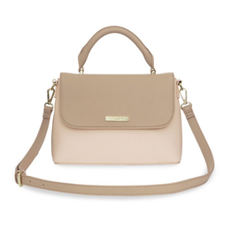 Katie Loxton Talia Two Toned Messenger - Taupe & Nude Pink