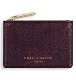 Katie Loxton Alexa Metallic Card Holder- Burgandy Shimmer