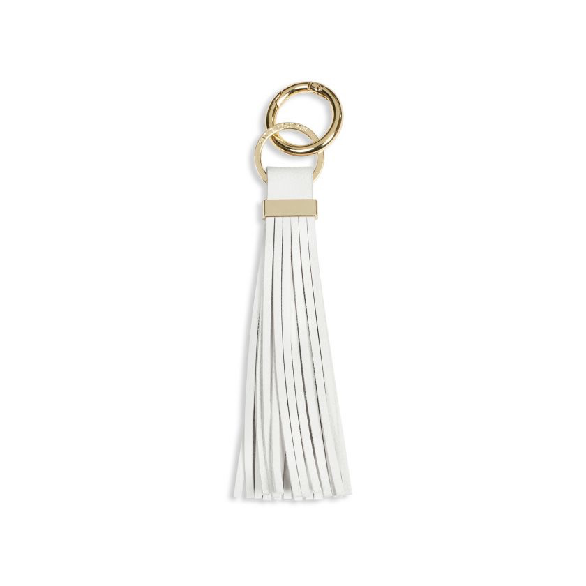 Katie Loxton Lora Tassel Keyring - White