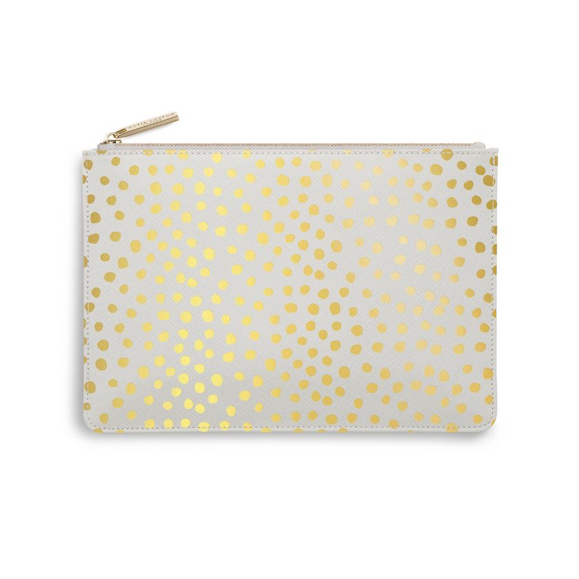 Katie Loxton Perfect Pouch - Dalmation Print - Pale Grey