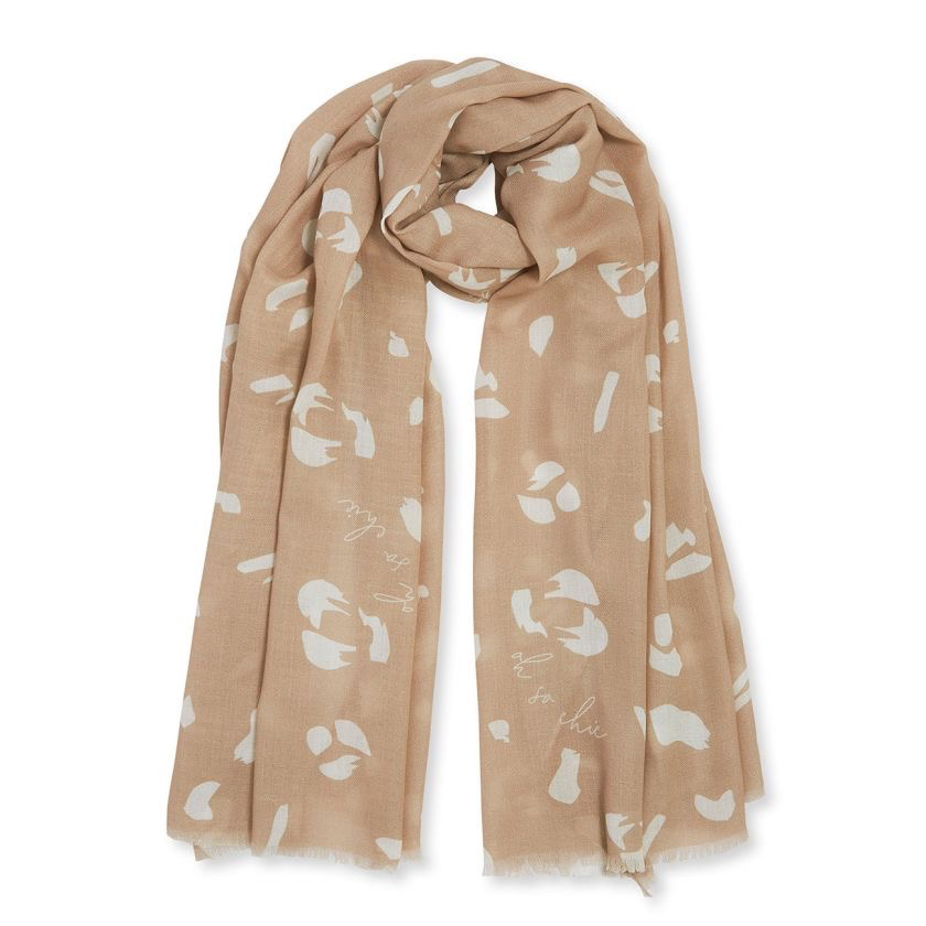 Katie Loxton Sentiment Scarf - Oh So Chic - Taupe