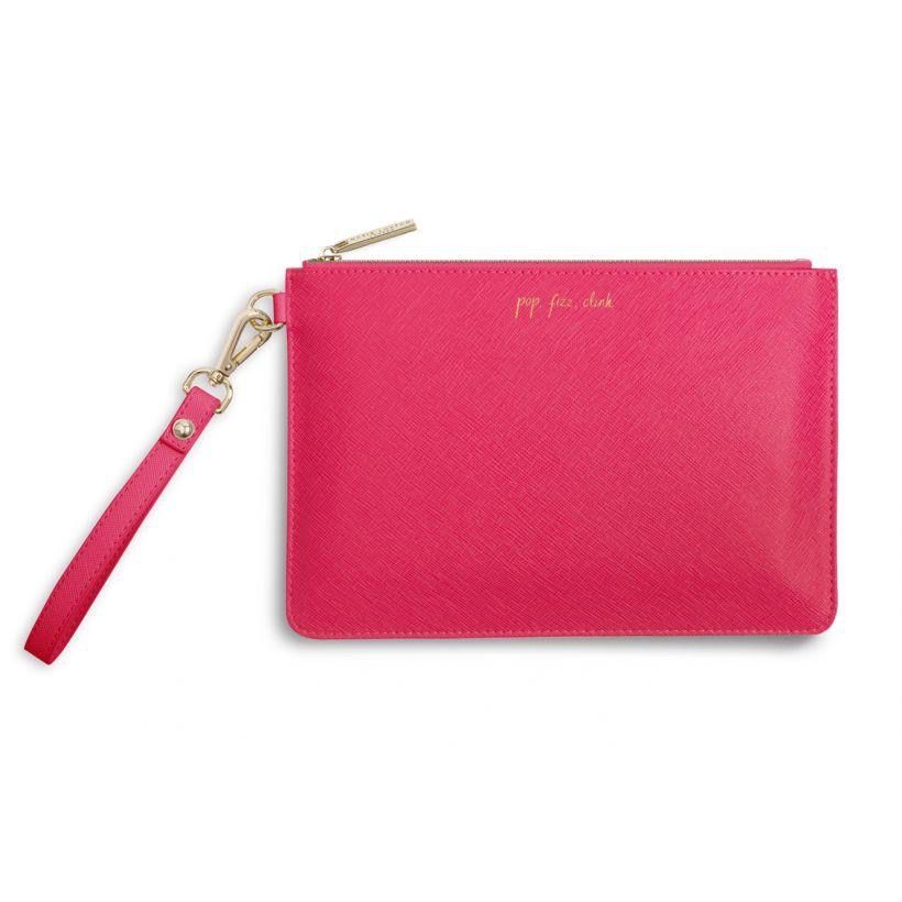 Katie Loxton Secret Message Pouch - Pop Fizz - Fuchsia Pink