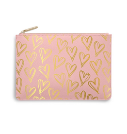 Katie Loxton Perfect Pouch - Heart Print - Pink