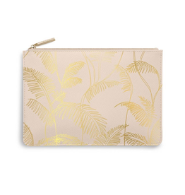 Katie Loxton Perfect Pouch - Palm Print - Nude Pink