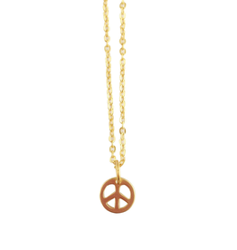 Rebecca Peace Sign Necklace - Gold