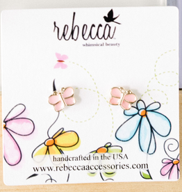 Rebecca Pink Butterfly Earring