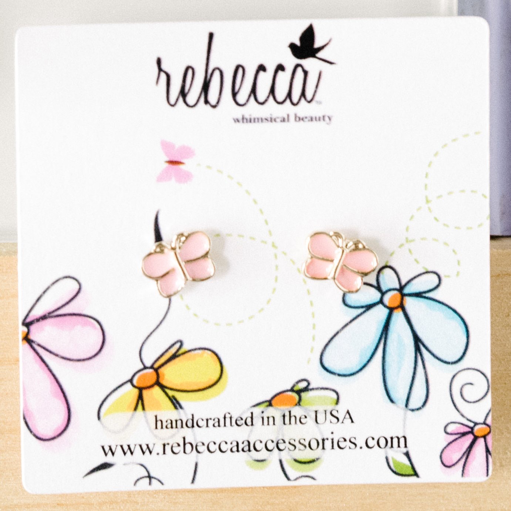 Rebecca Pink Butterfly Earring