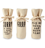 Mud Pie Sorry Dhurrie Wine Bag
