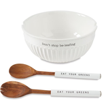 DON'T STOP BE-LEAFING SALAD BOWL SET