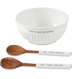 DON'T STOP BE-LEAFING SALAD BOWL SET