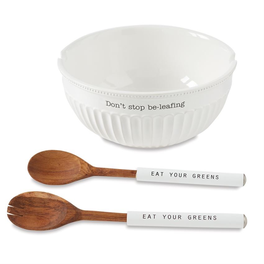 DON'T STOP BE-LEAFING SALAD BOWL SET