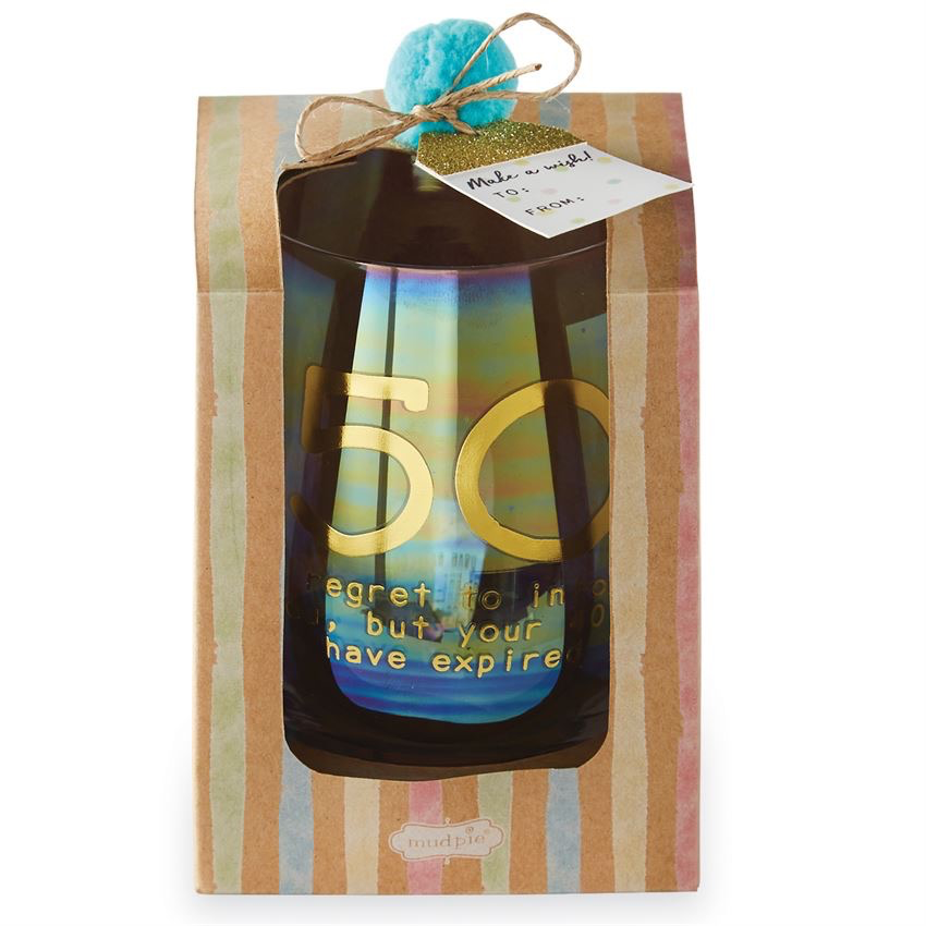 Mud Pie 50 Boxed Wine Glass Set